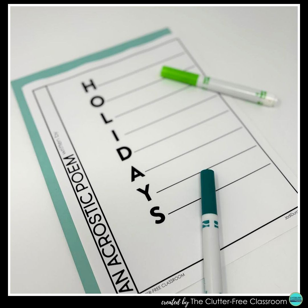 holidays around the world acrostic poem