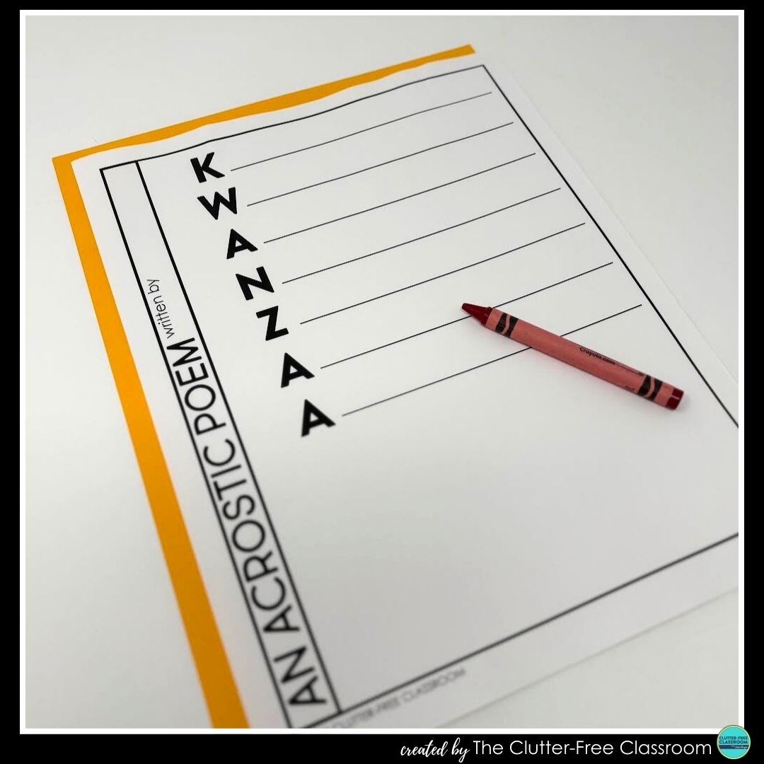 Kwanzaa acrostic poem