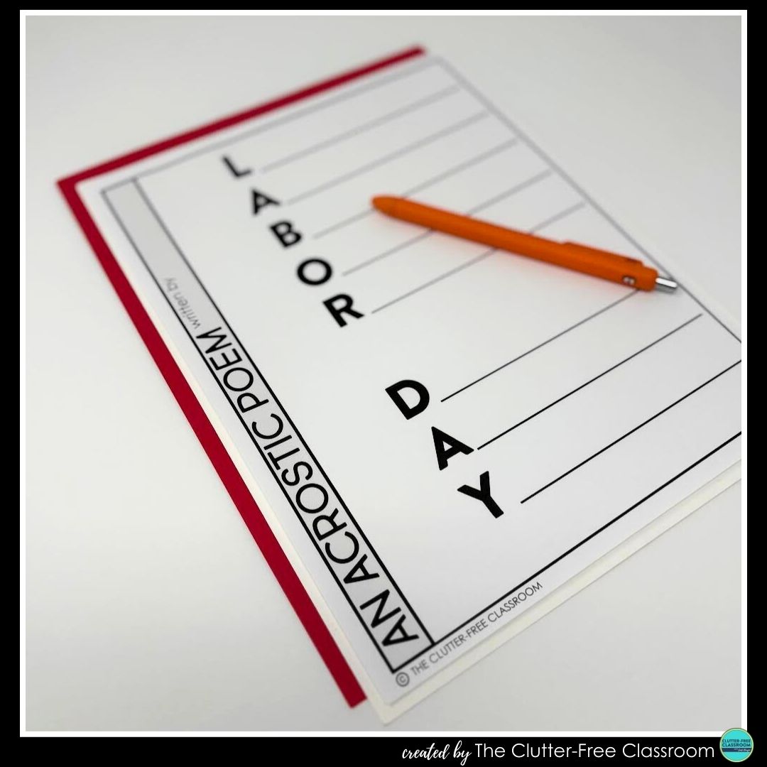 Labor Day acrostic poem