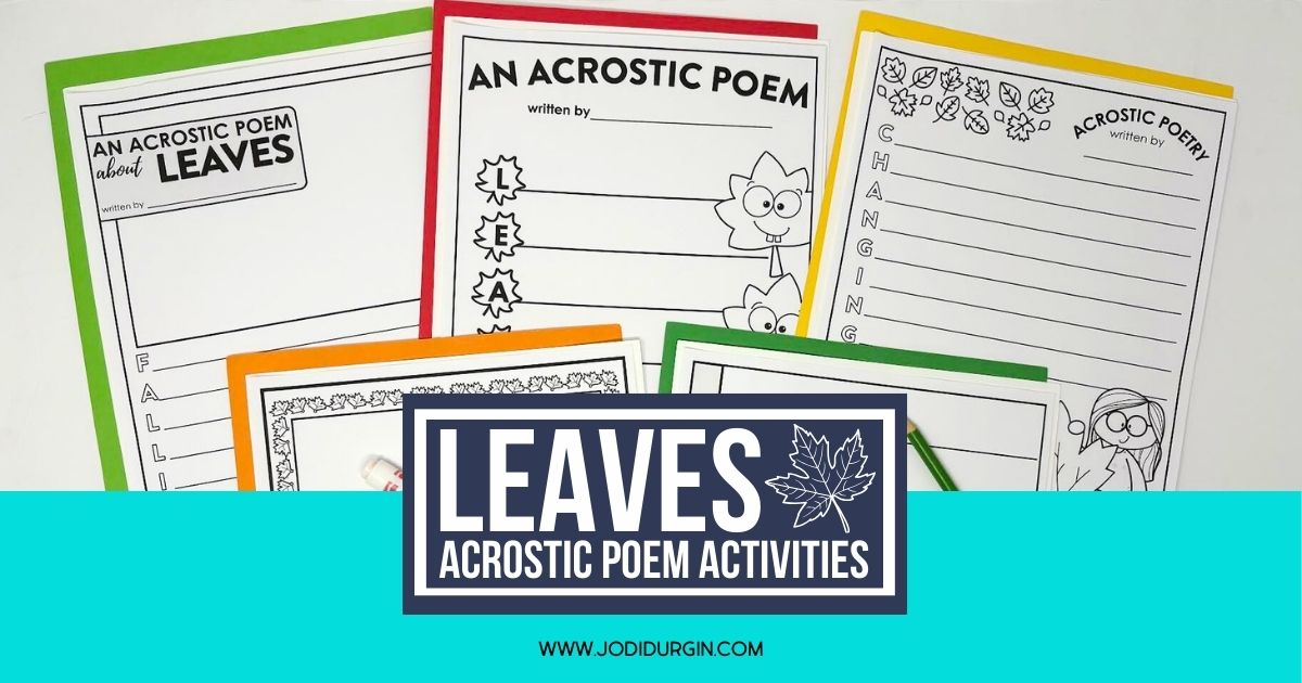 leaf acrostic poem templates