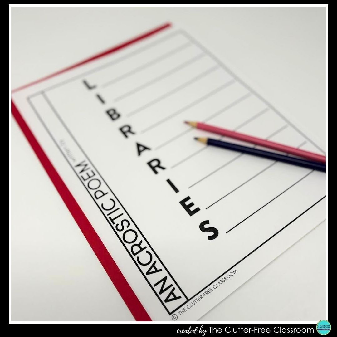 library acrostic poem