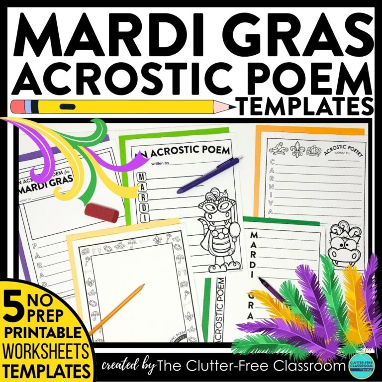 Mardi Gras acrostic poems