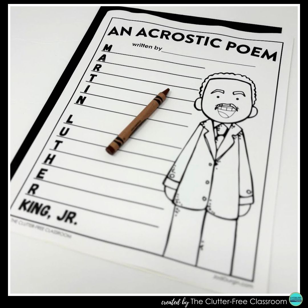 Martin Luther King Day acrostic poem