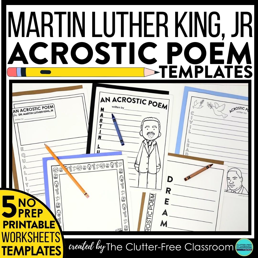 Martin Luther King Day acrostic poems