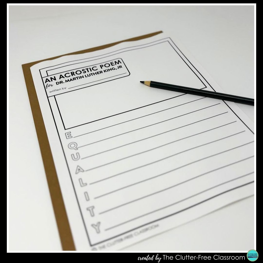 Martin Luther King Day acrostic poem