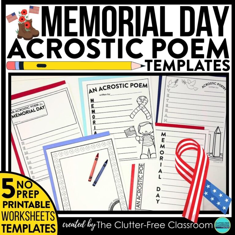Memorial Day acrostic poems
