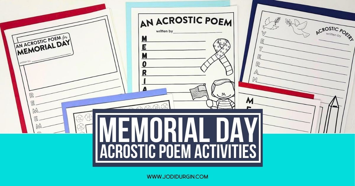 Memorial Day acrostic poem templates