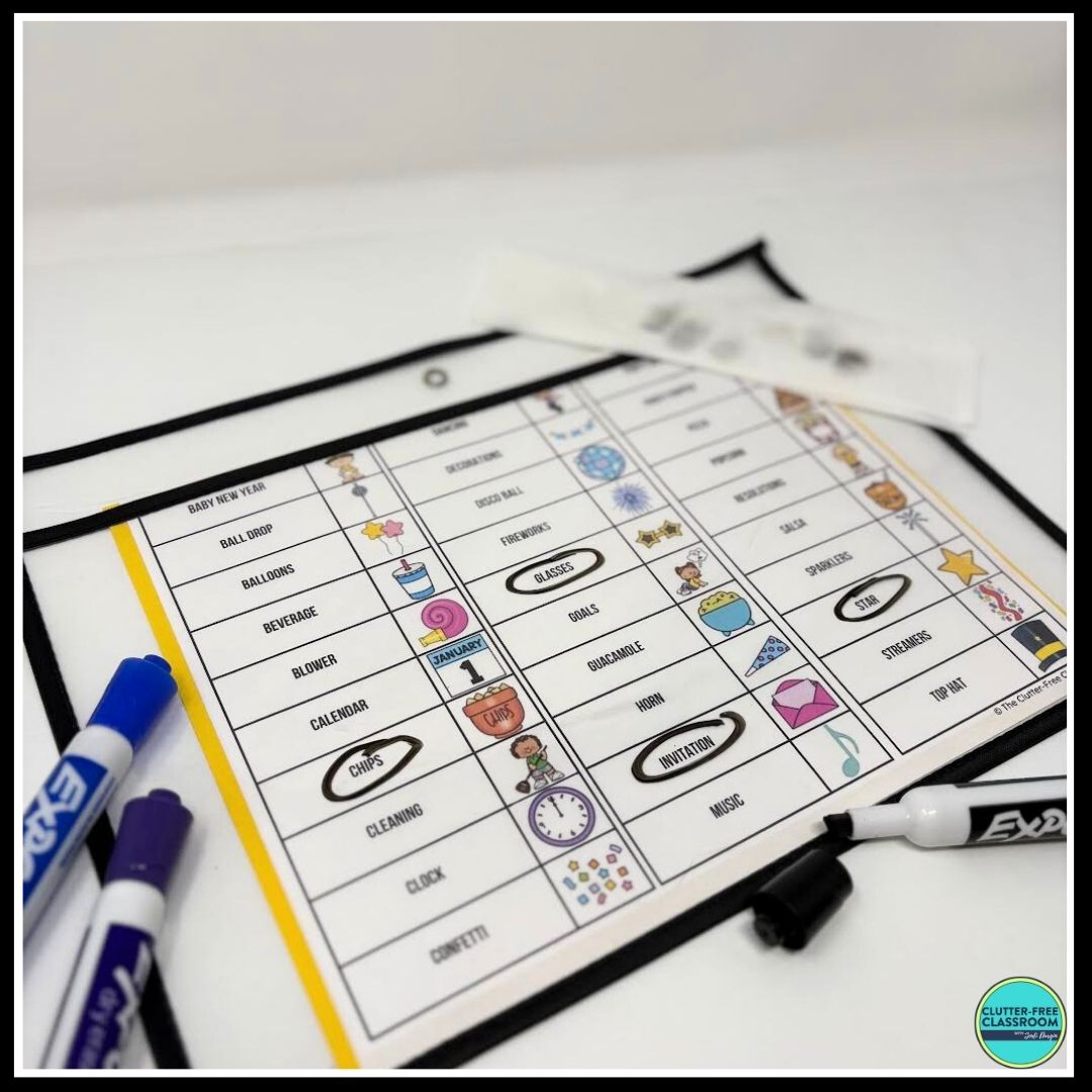 New Year's Bingo activities