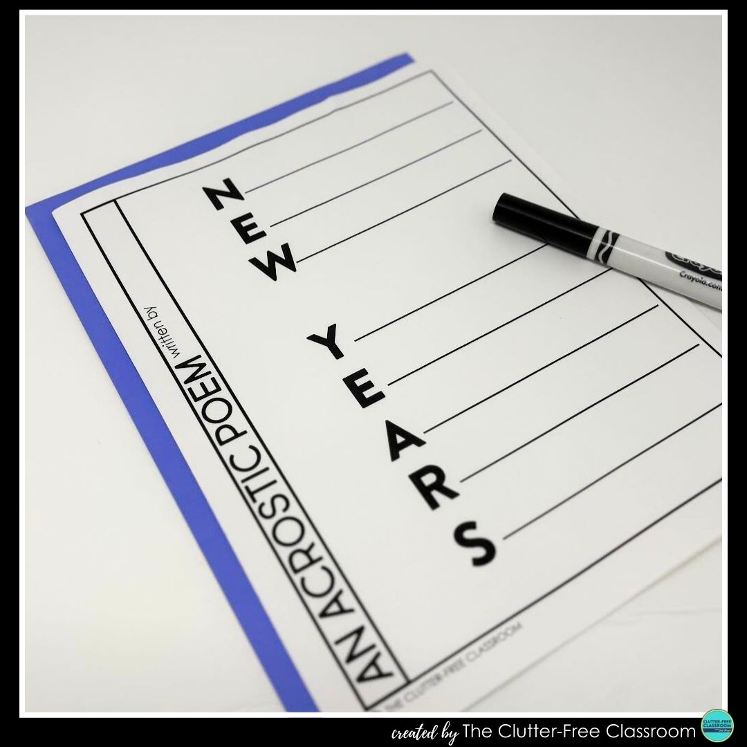 New Year's Day acrostic poem