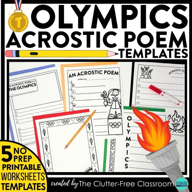 Olympics acrostic poems