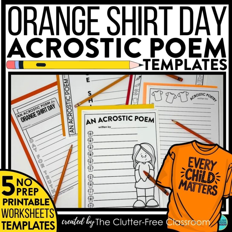 Orange Shirt Day acrostic poems