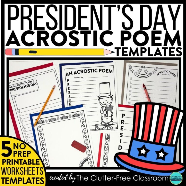 Presidents' Day acrostic poems