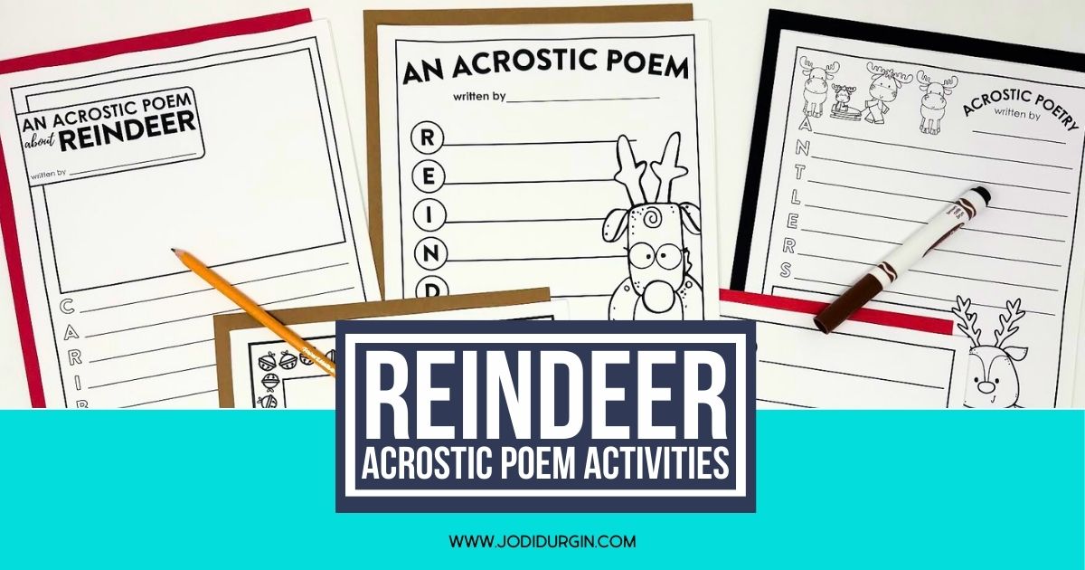reindeer acrostic poem templates