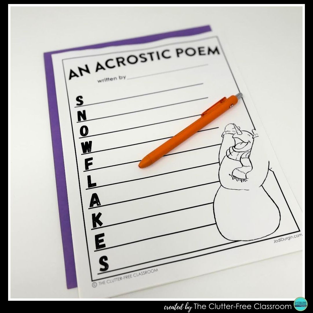 snow acrostic poem