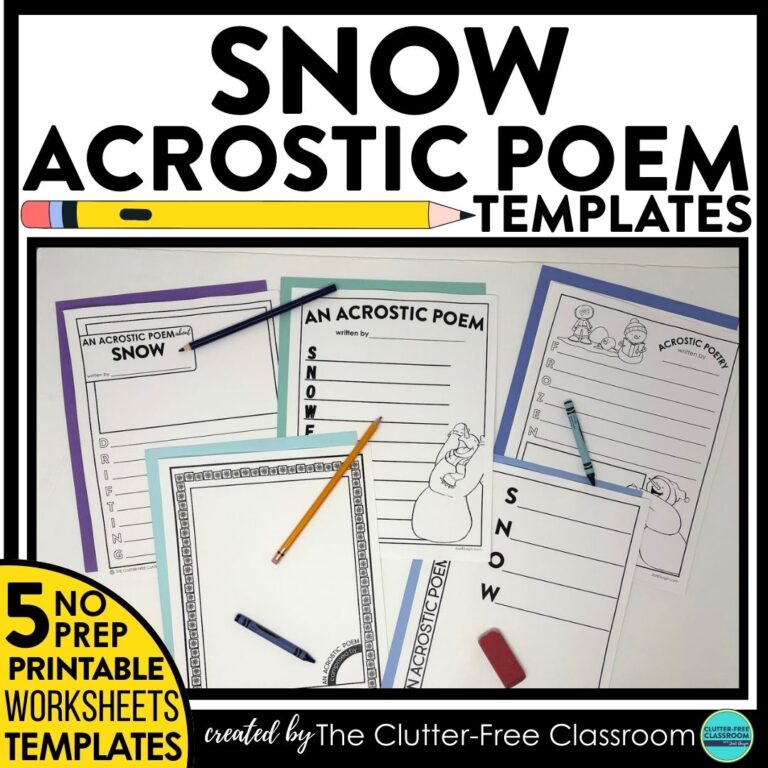 snow acrostic poems
