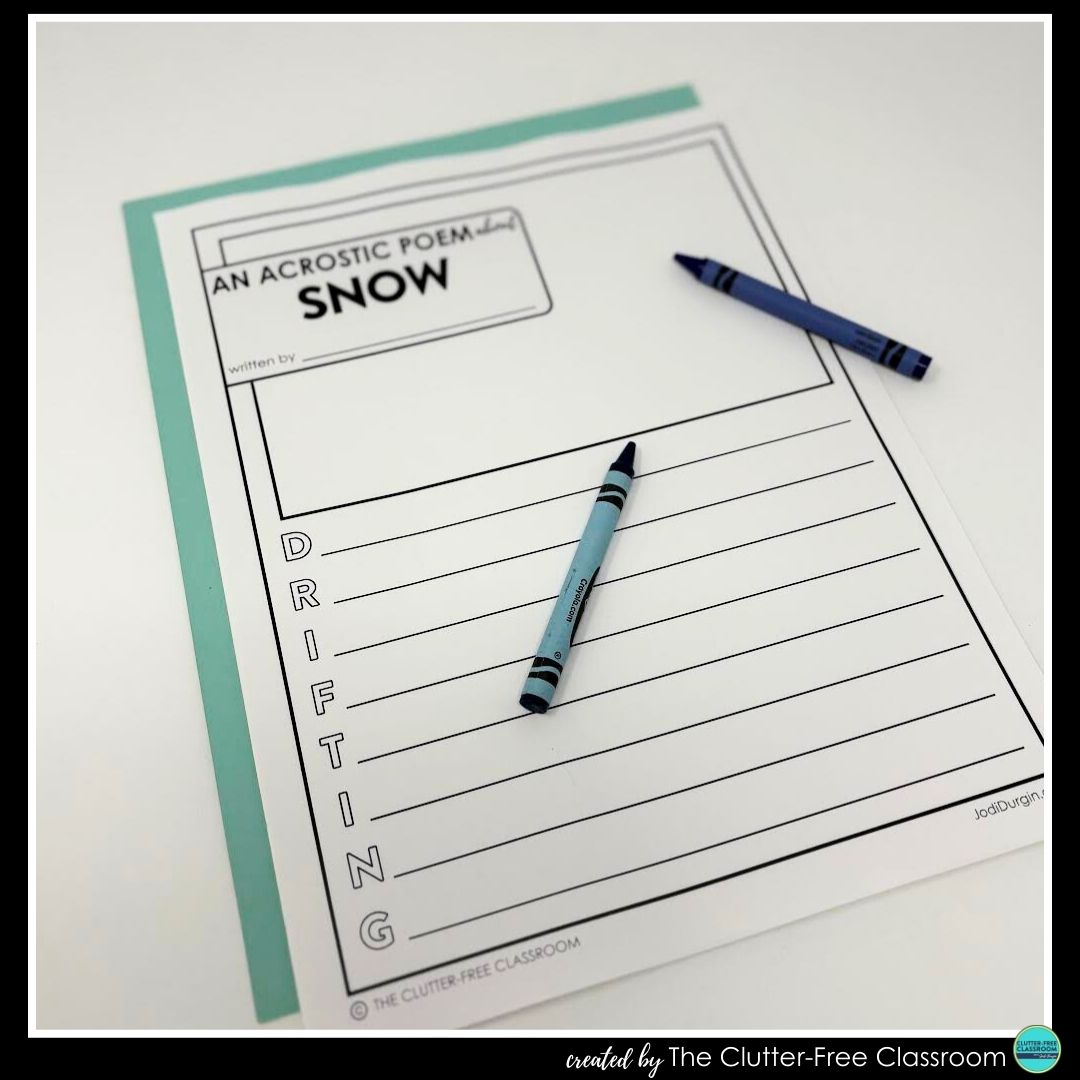 snow acrostic poem