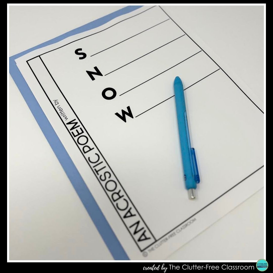 snow acrostic poem