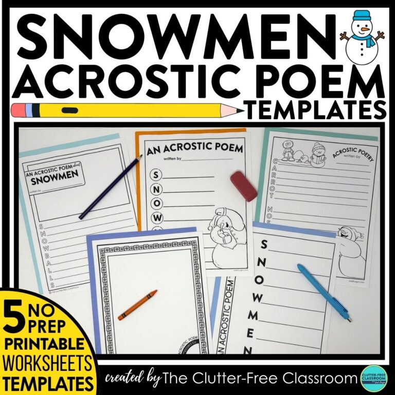 snowman acrostic poems