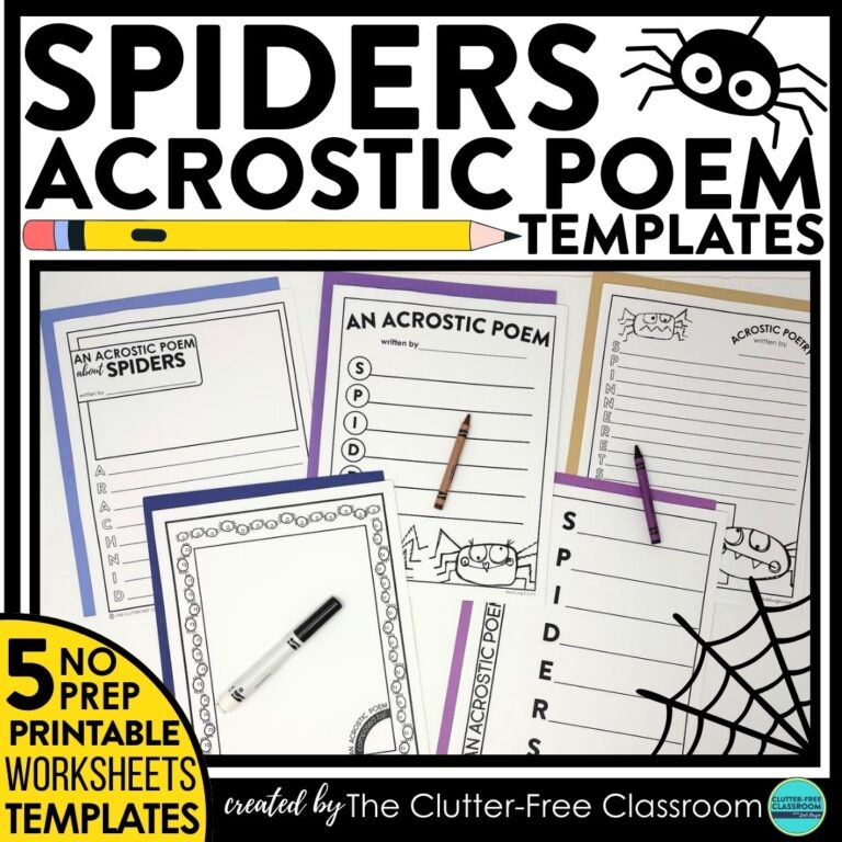spider acrostic poems