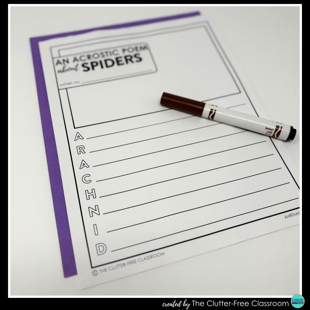 spider acrostic poem