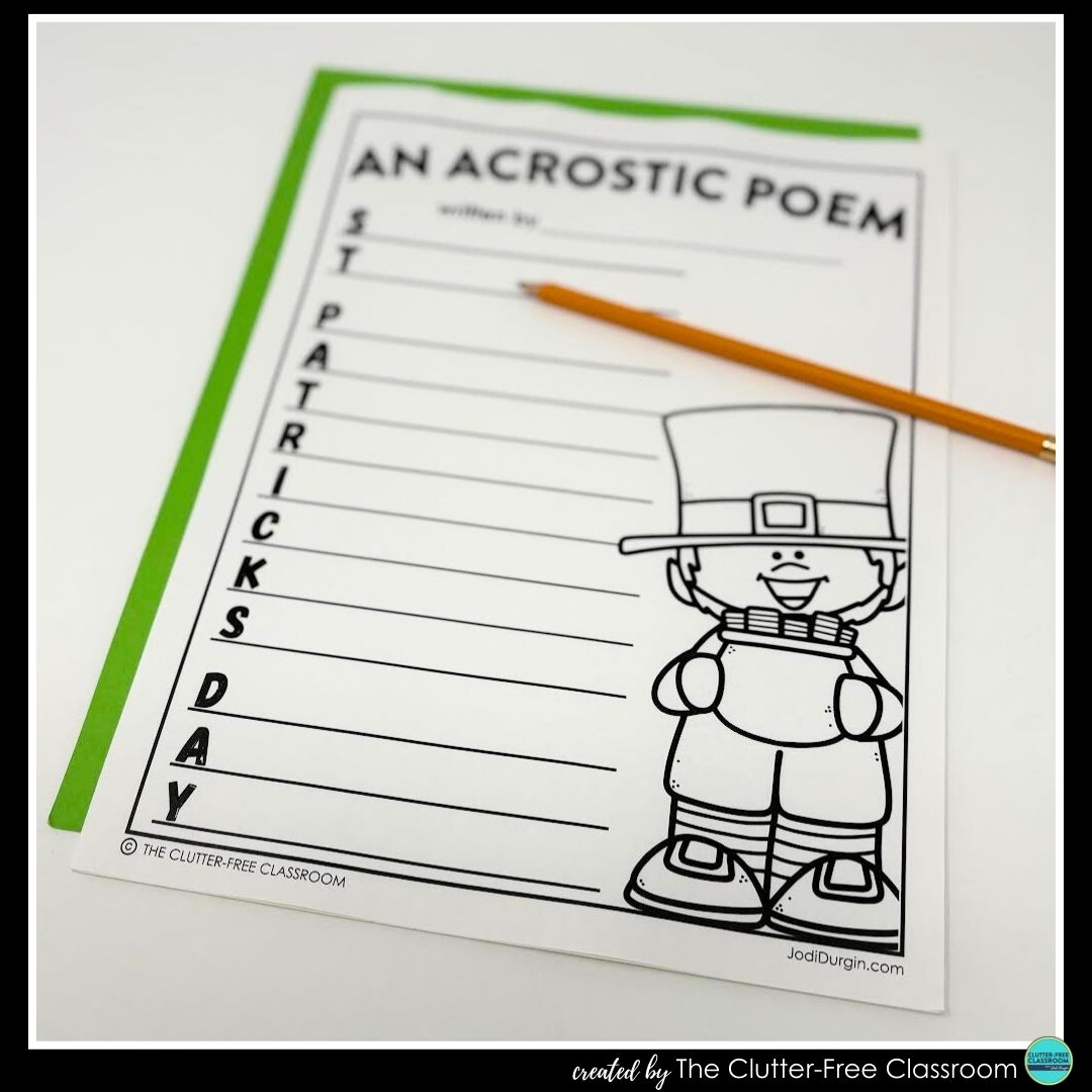 St. Patrick's Day acrostic poem