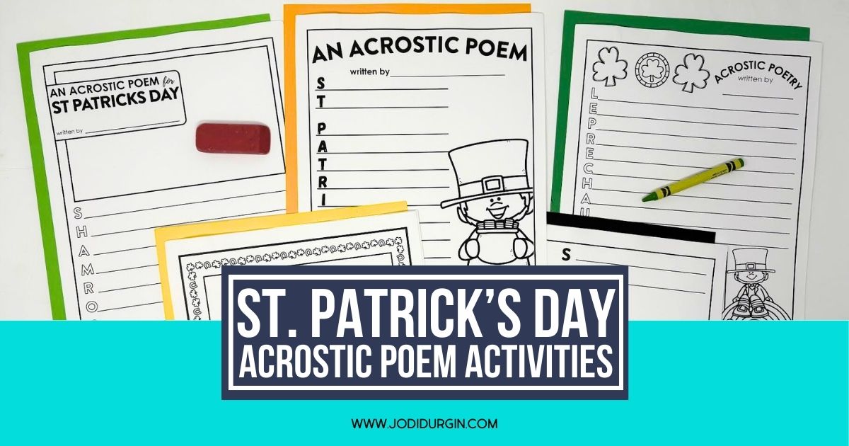St. Patrick's Day acrostic poem templates