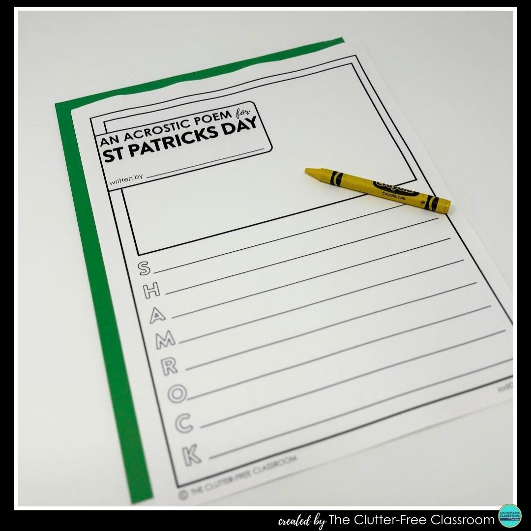 St. Patrick's Day acrostic poem