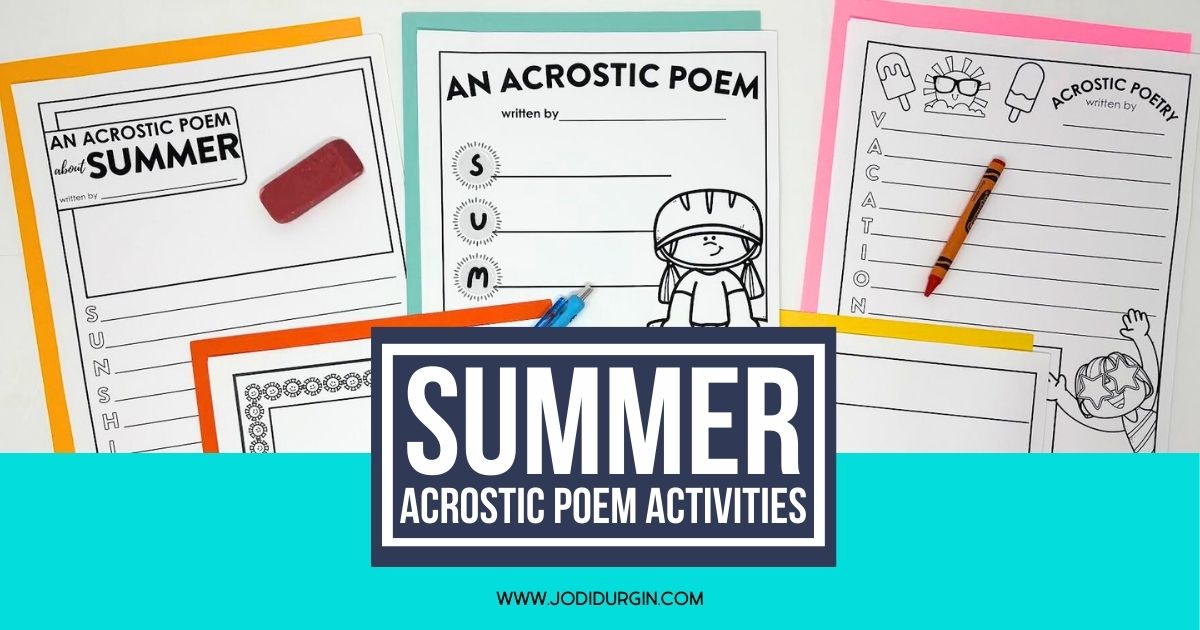 summer acrostic poem templates