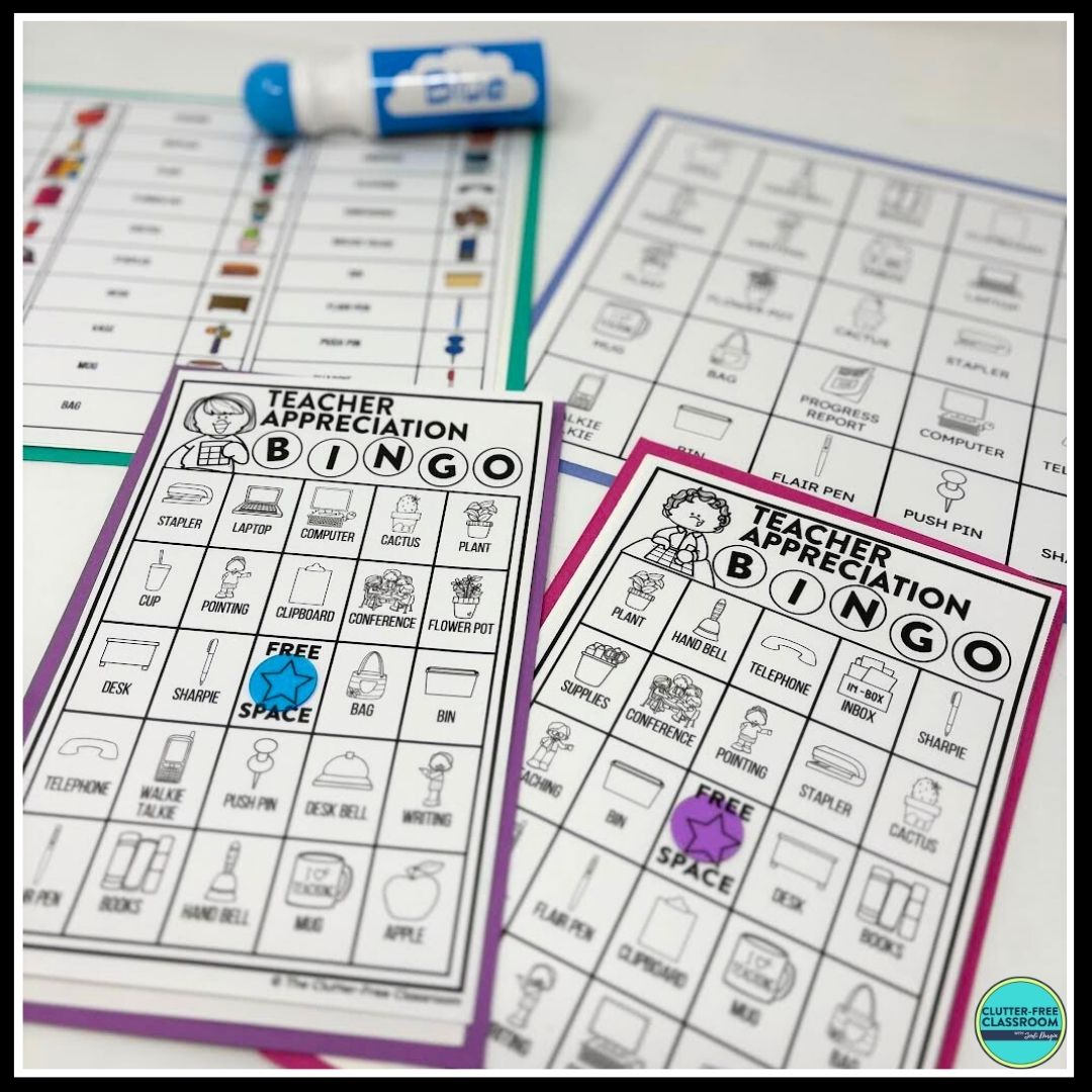 Teacher Appreciation Week Bingo Activities for Elementary Students ...