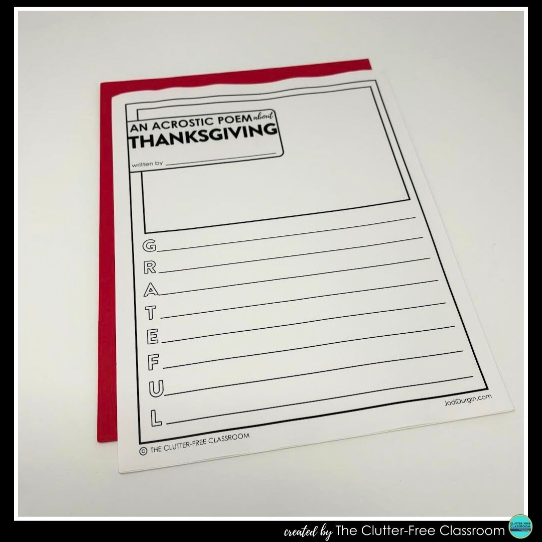 Thanksgiving acrostic poem