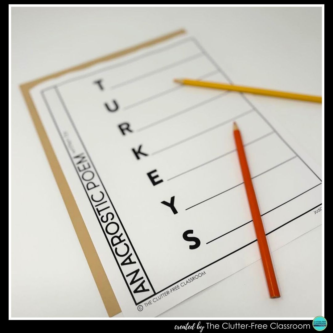 turkey acrostic poem