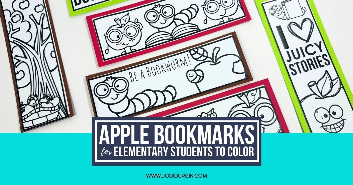 printable apple bookmarks