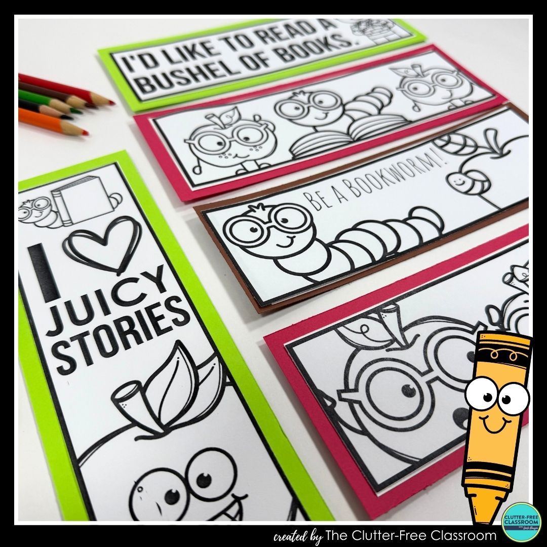 printable apple bookmarks