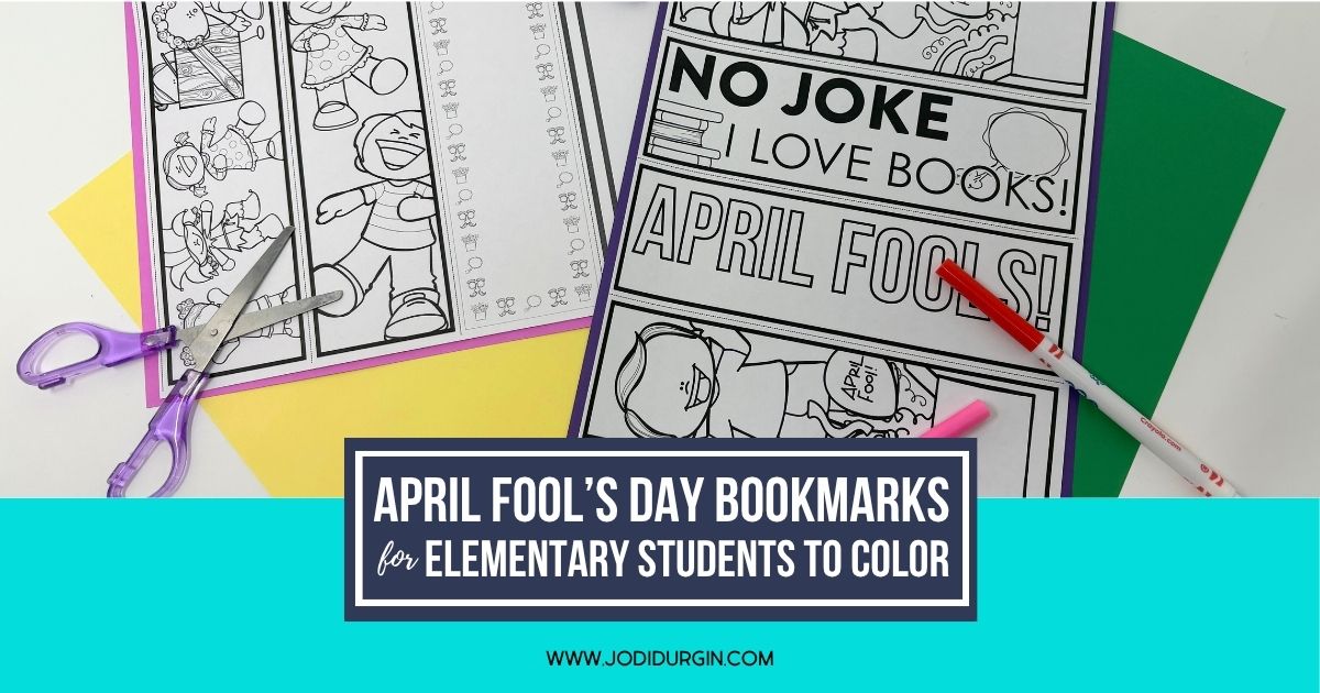 printable April Fool's Day bookmarks