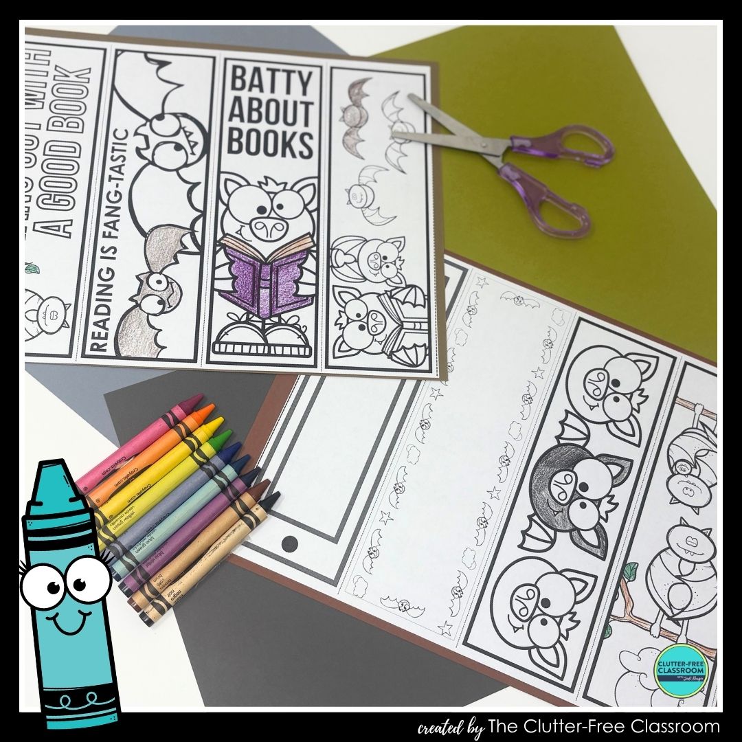 printable bat bookmarks