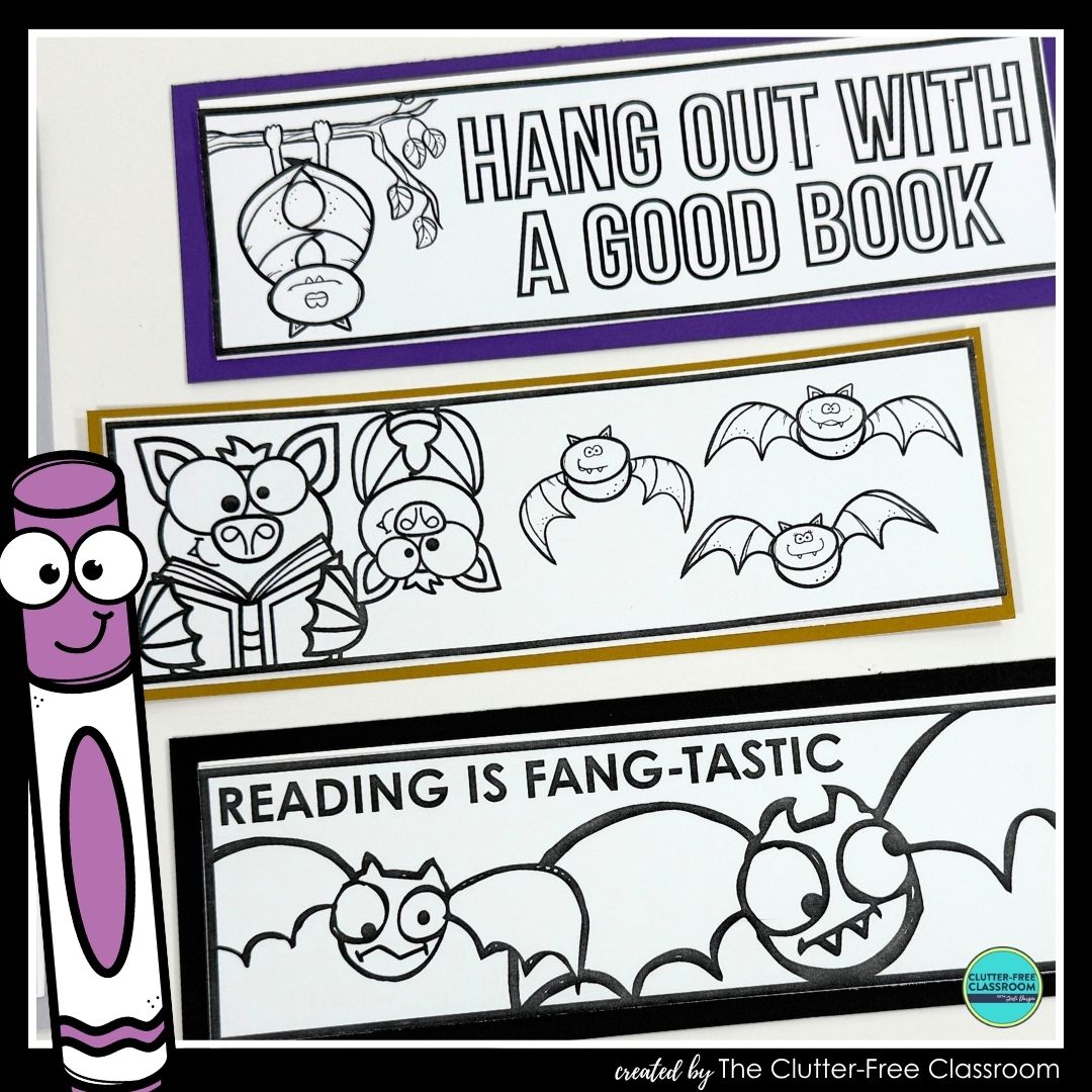 printable bat bookmarks