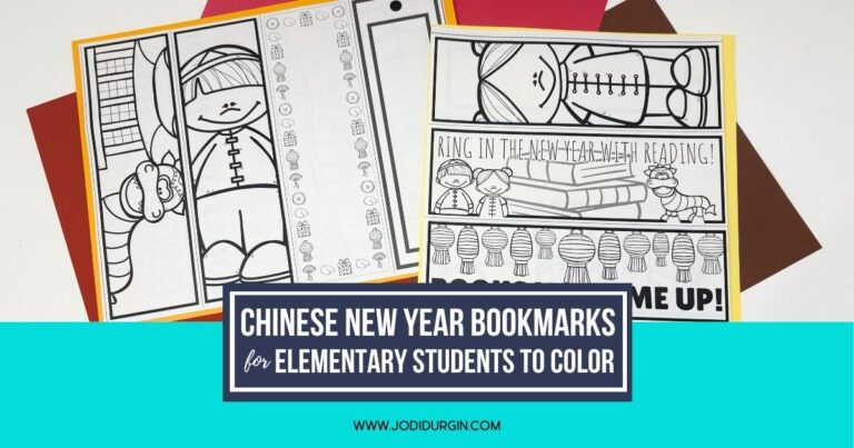 Chinese New Year Bookmarks for Elementary Students to Color - 2026 ...