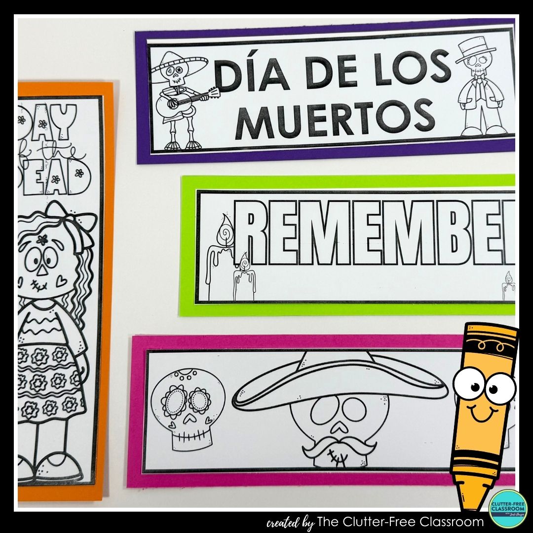 printable Day of the Dead bookmarks