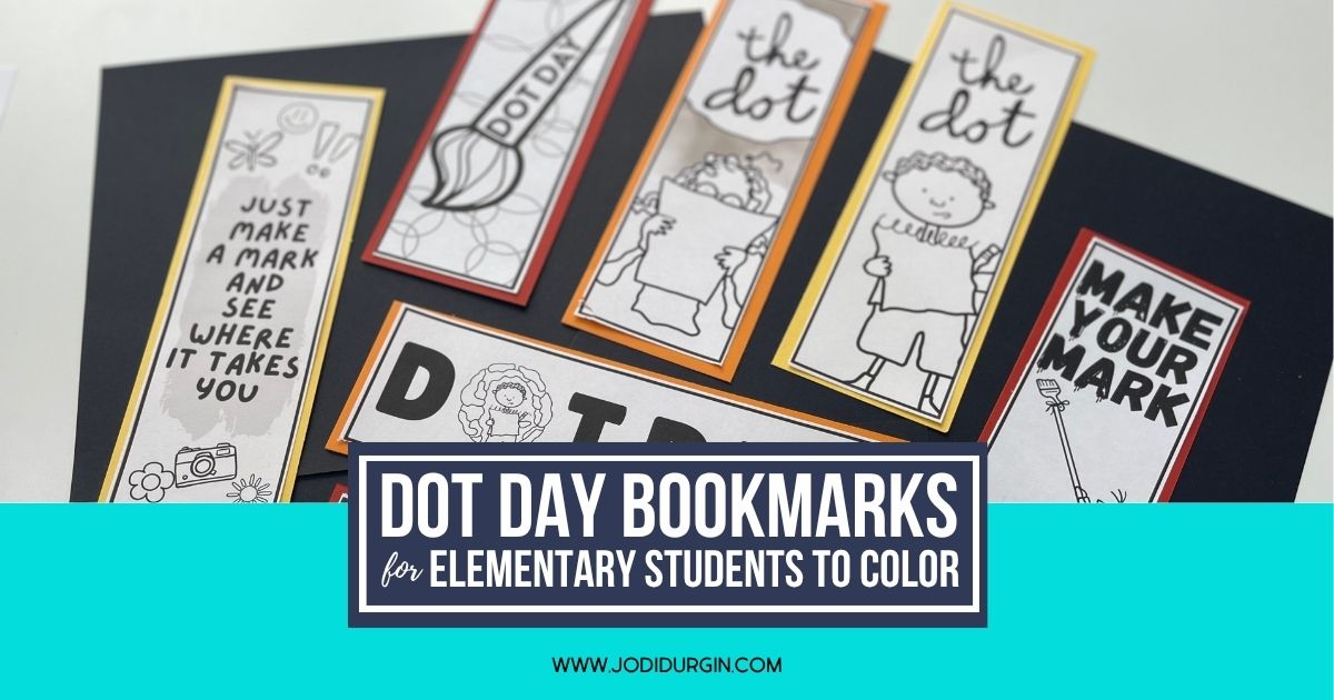 printable Dot Day bookmarks
