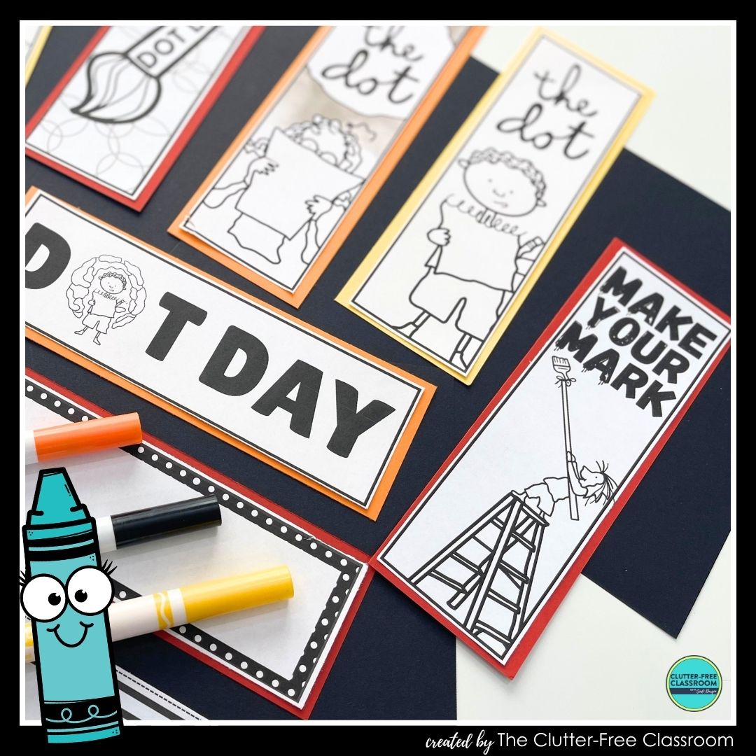 printable Dot Day bookmarks