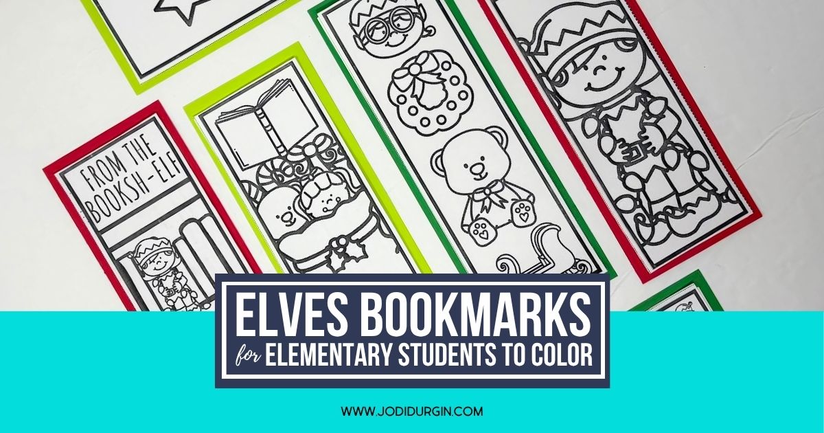 printable elves bookmarks