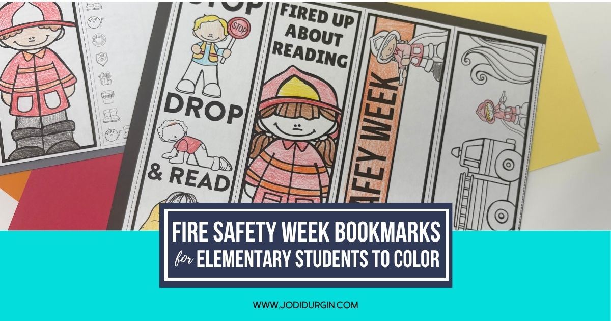 printable Fire Safety Week bookmarks