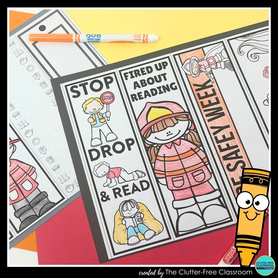 printable Fire Safety Week bookmarks
