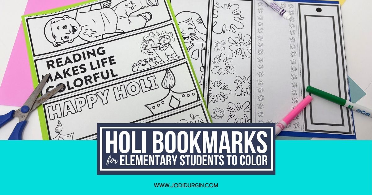 printable Holi bookmarks