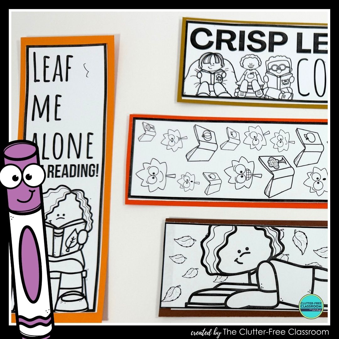 printable leaf bookmarks