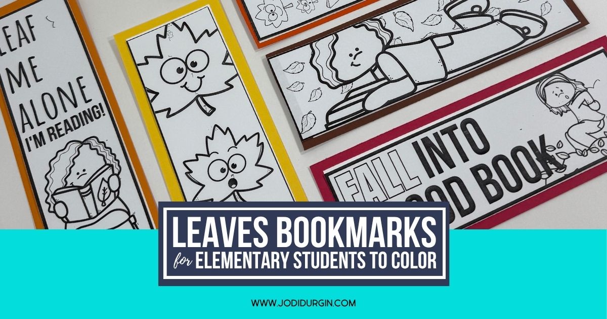printable leaves bookmarks
