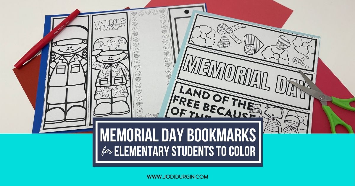 printable Memorial Day bookmarks