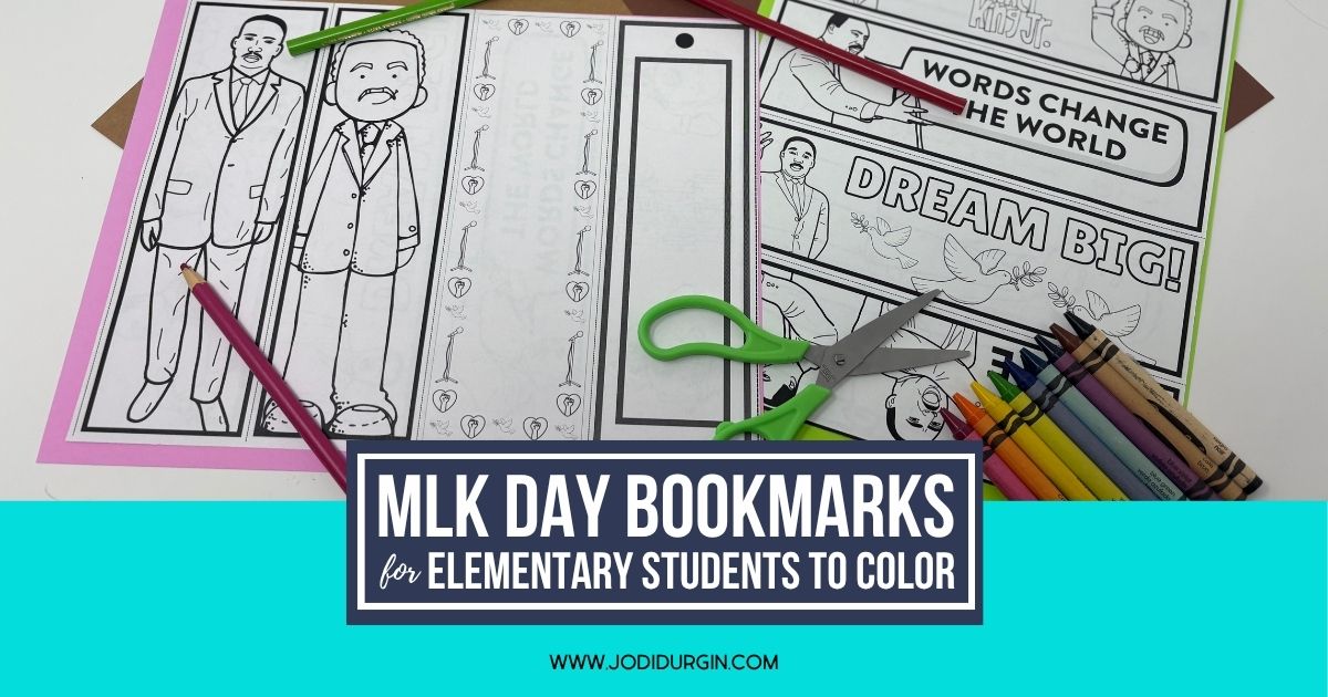 printable MLK Day bookmarks