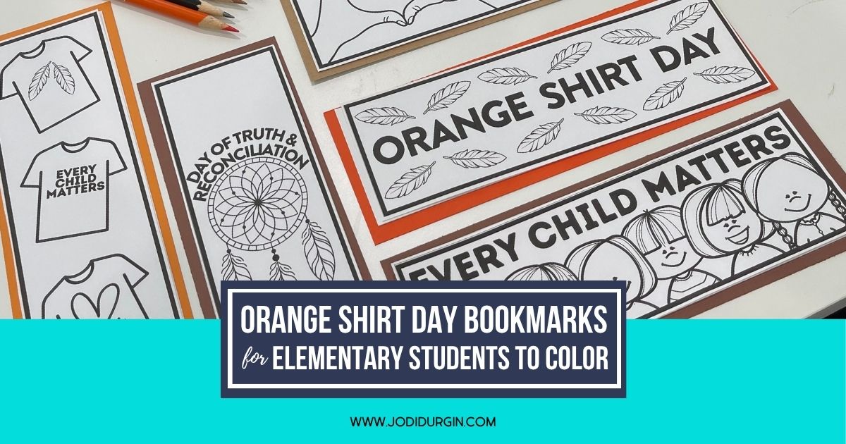 printable Orange Shirt Day bookmarks