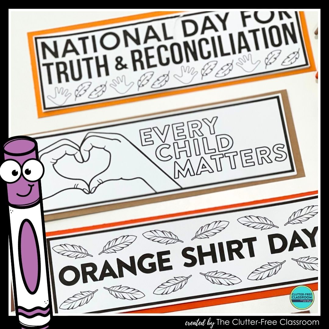 printable Orange Shirt Day bookmarks